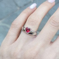 UAN016RO Anello valentine heart